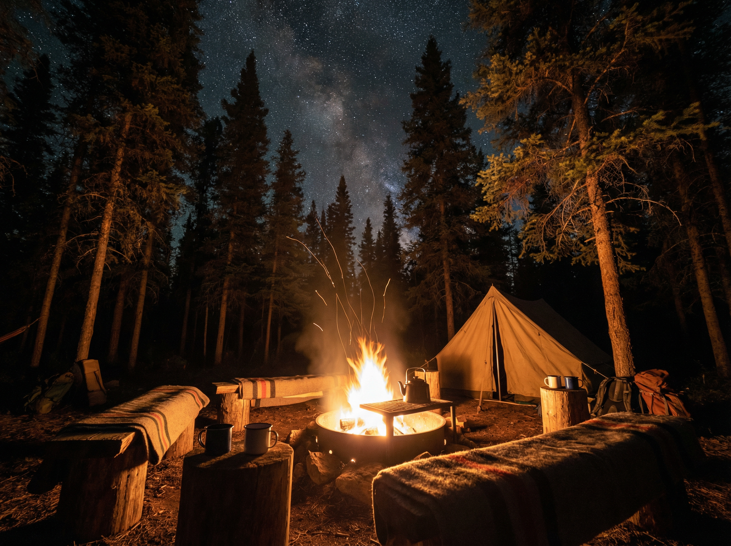 加拿大28预测 - 营地中使用APP的探索者